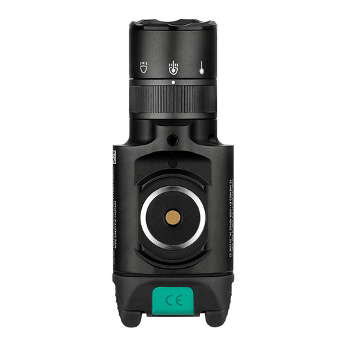 Olight - Світлодіодний тактичний ліхтар з лазерним прицілом BALDR Pro R - 1350 люмен - Зелений лазер - Чорний.