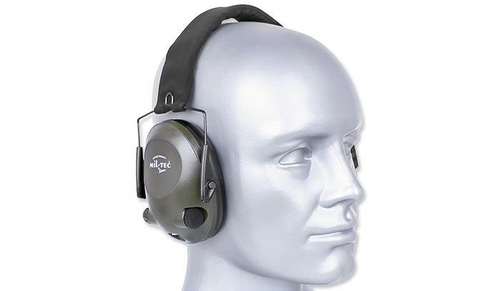 Mil-Tec Plus - Активні навушники EED - Зелений OD - 16243001