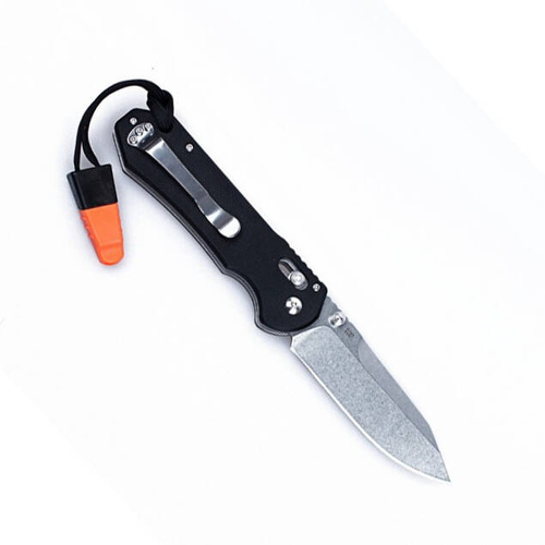 Ganzo - Складаний ніж зі свистком - 440C - чорний - G7452-BK-WS
