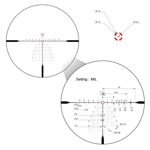 Vector Optics - Приціл Continental x10 ED CTR - 1-10x28 - 34 мм - чорний - SCFF-47