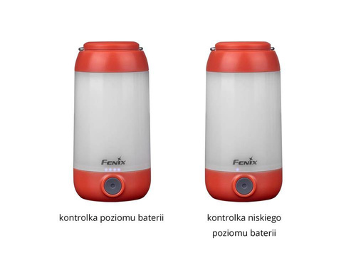 Fenix - Світлодіодний кемпінговий ліхтар - 2600 mAh 3.6 V - Червоний - CL26R