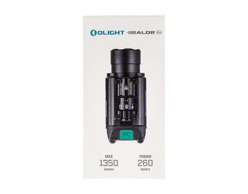 Olight - Тактичний збройовий ліхтар BALDR Pro з лазерним прицілом - 1350 люмен - Чорний