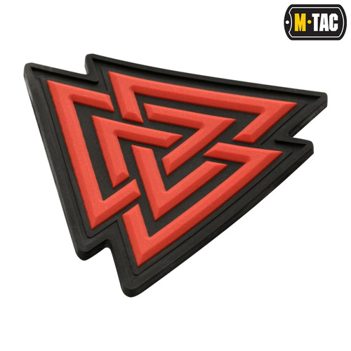 M-Tac - 3D Нашивка з ПВХ Valknut - Червоний / Чорний - 51163233