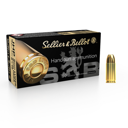 Sellier&Bellot - 9x19 Para JHP Hollow Point патрони для пістолетів 124 гр/ 8,0 г