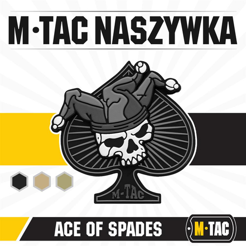 M-Tac - Нашивка Піковий Туз - 3D ПВХ - Чорний/Білий - 51108236