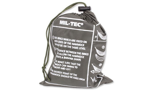 Mil-Tec - Гамак - Малий - Вантажопідйомність до 120 кг - Зелений - 14443000
