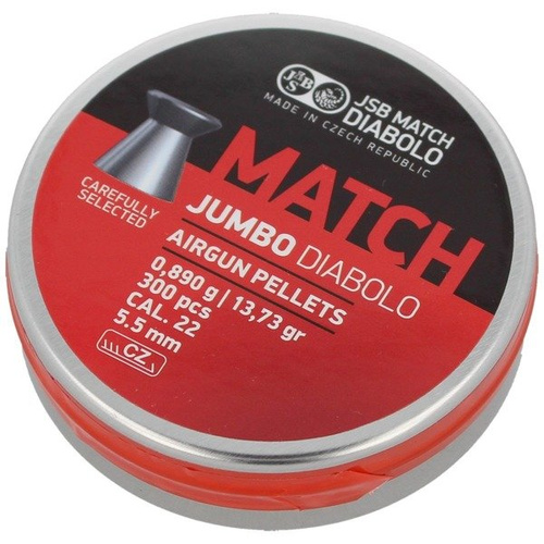 JSB - Куля для пневматичної гвинтівки Diabolo Jumbo Match - 5,5 мм - 300 шт. - 546250-300