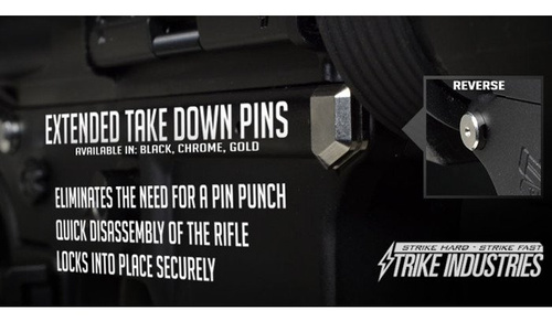 Strike Industries - Подовжені поворотні/відвідні штифти для AR-15 - чорні - SI-AR-EPTP-BK - SI-AR-EPTP-BK