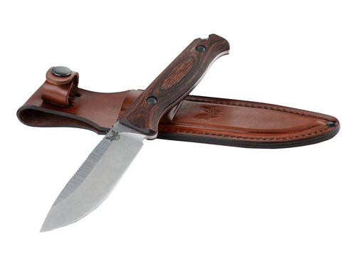 Benchmade - Мисливський ніж Saddle Mountain Skinner - CPM-S30V - Drop Point - Шкіряні піхви - 15002.