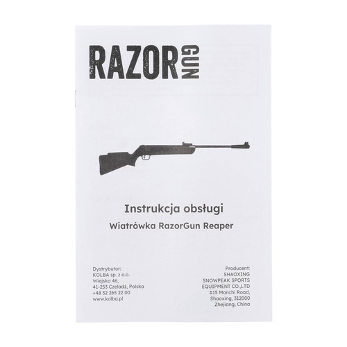 RazorGun - Пневматична гвинтівка Reaper з оптичним прицілом 4x20 - 4,5 мм - полімер - чорний - LB600 4,5 mm