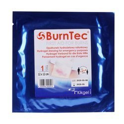 KIKGEL - Стерильний гідрогель, охолоджуюча пов'язка для опіків BurnTec - 12 x 12 см - NN-MKI-K12A-001