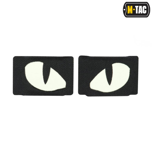 M-Tac - Світловідбиваючі нашивки Tiger Eyes Laser Cut - пара - чорний - 51140002