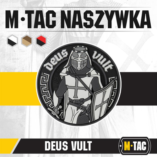 M-Tac - Нашивка ПВХ Deus Vult 3D - чорний - 51116236