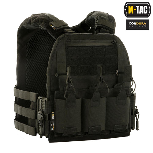 M-Tac - Тактичний жилет з кірасою QRS для носіння пластин - чорний - 10156002