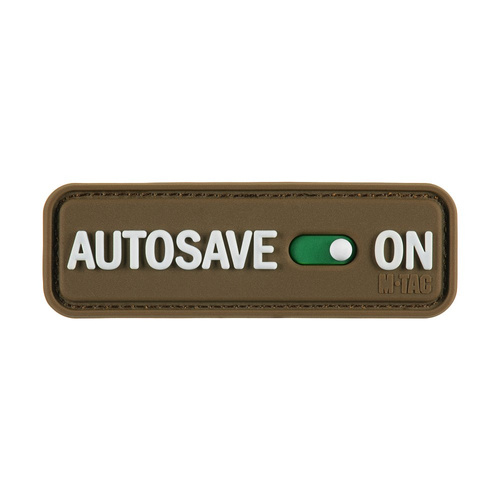 M-Tac - Нашивка Autosave PVC - 3D - Coyote - 51116705 - Нашивки PVC 3D