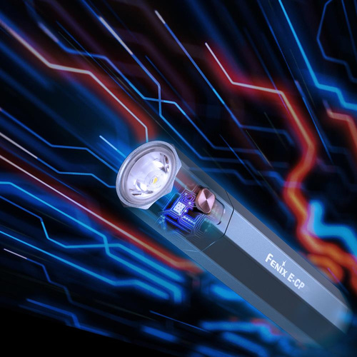 Fenix - Світлодіодний ліхтар E-CP з акумулятором 5000 мАг - 1600 лм - чорний - E-CP Black