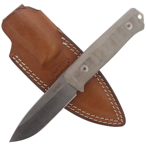 LionSteel - Тактичний ніж Bushcraft Canvas Micarta - Sleipner - зелений - B40 CVG