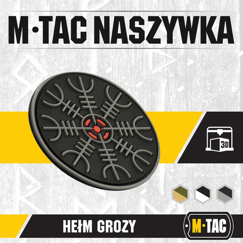 M-Tac - Helm of Terror Patch - 3D PVC - Чорний/сірий - 51221211