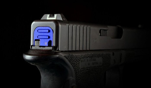Strike Industries - Упорна пластина для замка Glock - синя - SI-GSP-V2-BLUE