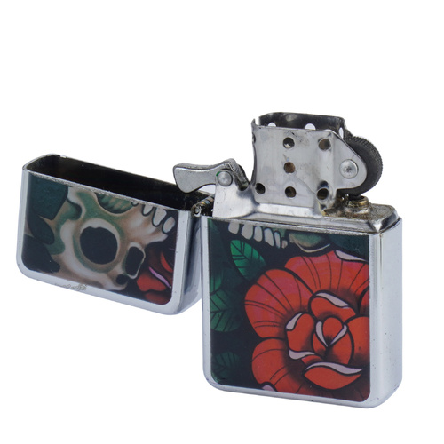 Tasman - Запальничка бензинова - Череп і троянда - Q310091