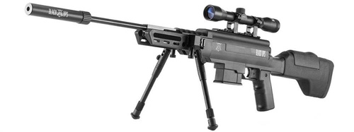 Black Ops - Снайперська гвинтівка з прицілом 4х32 та сошками - 4,5 мм - B1008