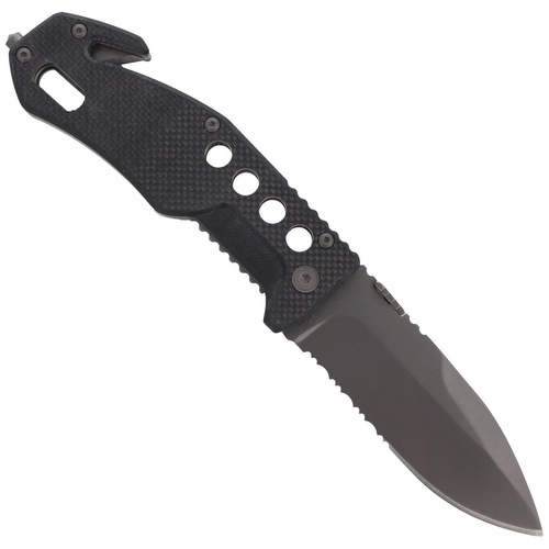 FOX - BlackFox Tactical Rescue Folder Knife - Black - BF-115.