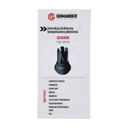 Gomander - Компенсатор полум'я Quadron Evo - 7,62 мм - 5/8 "x24 - чорний - TB0.10205