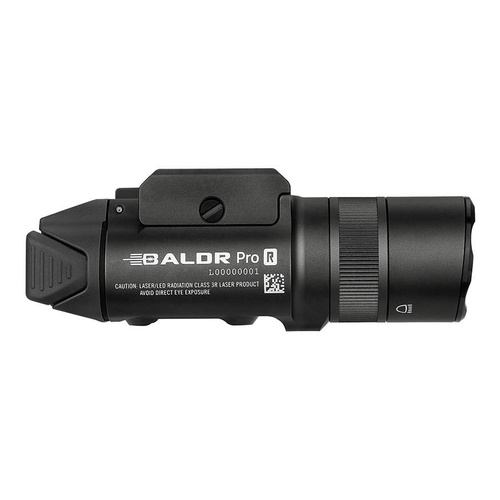 Olight - Світлодіодний тактичний ліхтар з лазерним прицілом BALDR Pro R - 1350 люмен - Зелений лазер - Чорний.