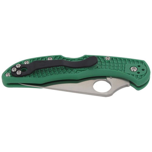 Складаний ніж Spyderco - Delica® 4 FRN Flat Ground Green - C11FPGR