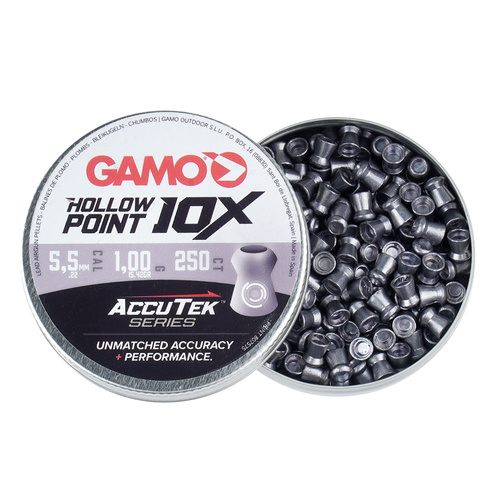 Gamo - Diabolo Pellets AccuTek Hollow Point 10X - калібр 5,5 мм - 250 штук - 6322547-AK