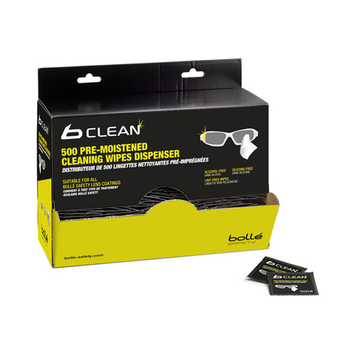 Bolle - Зволожені серветки для очищення окулярів B-Clean - 500 штук - PACW500