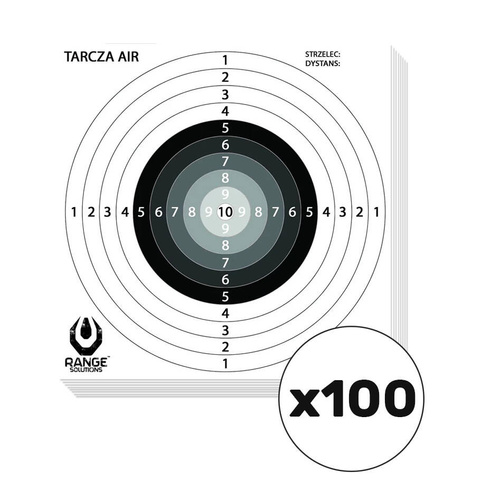 Range Solutions - Стрілецькі диски для пневматичної гвинтівки AIR - 100 шт. - 14x14 см - білий - RAN-31-030005