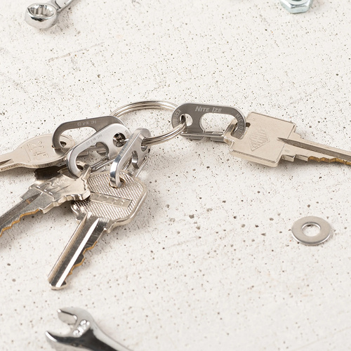 Nite Ize - Брелок для ключів KeyRing MicroLink - Сталь - Срібло - RL-11-R3
