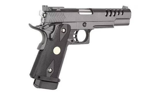 WE - Репліка пістолета Hi-Capa 5.1 K - зелений газ - чорний - WET-02-016140