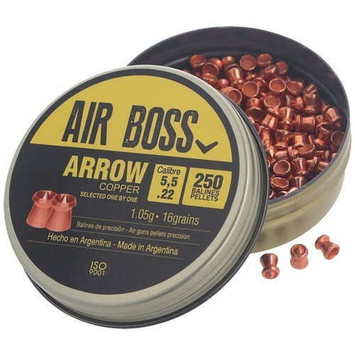 Apolo - Куля для пневматичної гвинтівки Air Boss Arrow Copper - 5,50 мм - 250 шт - E30100