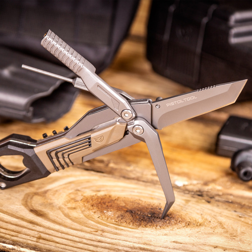 Справжній завзятий - Мультитул для зброї The Pistol Tool - 19 функцій - Коричневий - AVPSTL