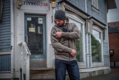 Helikon - Толстовка з капюшоном Covert Tactical Hoodie - Fullzip - Синій меланж - BL-CHF-SF-M2