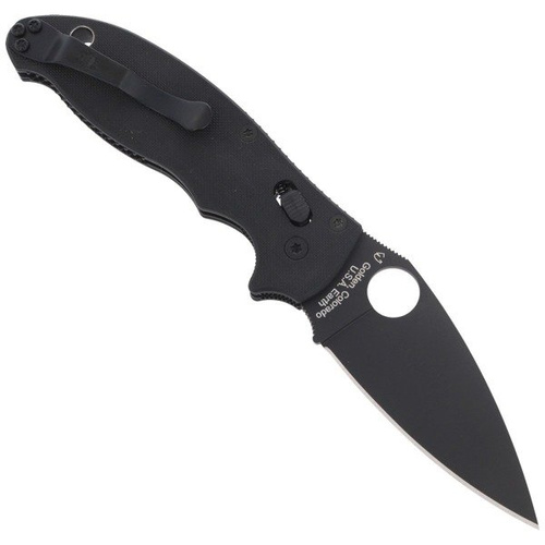 Складаний ніж Spyderco - Manix™ 2 G-10 Black / Black Blade - C101GPBBK2.