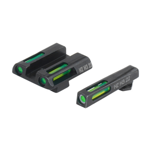 Hiviz - Тритієві/світлодіодні приціли LiteWave H3 - Glock 42 / 43 - Зелена - Біла облямівка - GLN321 