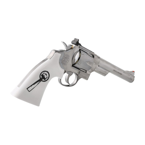 Umarex - Пневматичний револьвер Smith&Wesson 629 Trust Me CO2 - 4,5 мм - сріблястий/білий - 5.8175