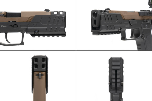 Strike Industries - Противибуховий щиток для пістолетів SMC Alfa/Bravo - Чорний - SI-SMC-BS-S