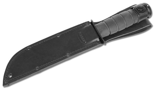 Ka-Bar 1212 - Військовий ніж - Чорний - Зазубрений - Шкіряні піхви