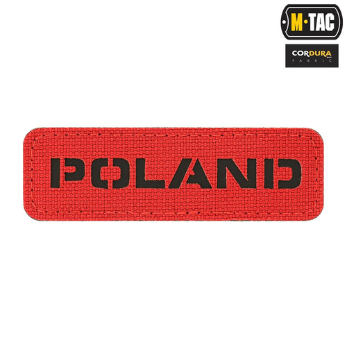 M-Tac - польська нашивка - лазерне різання - червона / чорна - 51003133