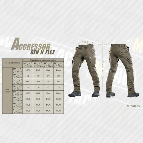 Тактичні штани M-Tac - Aggressor Gen.II Flex - Ripstop - Dark Olive - 20058048.
