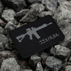 M-Tac - Нарукавна нашивка AR-15 223/5.56 Laser Cut - чорна/сіра - 51111211