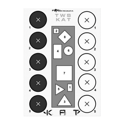 Tactical Weapon System - Мішень для стрільби КАТ - Крейдяний папір - TWS KAT