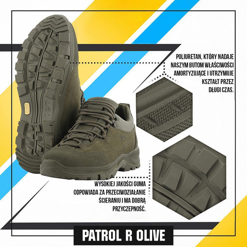 Тактичні черевики M-Tac - Patrol R - шкіряні - оливкові - 30203901