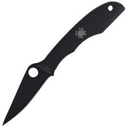 Spyderco - Ніж Grasshopper - чорне лезо з гладкою поверхнею - чорний - C138BKP