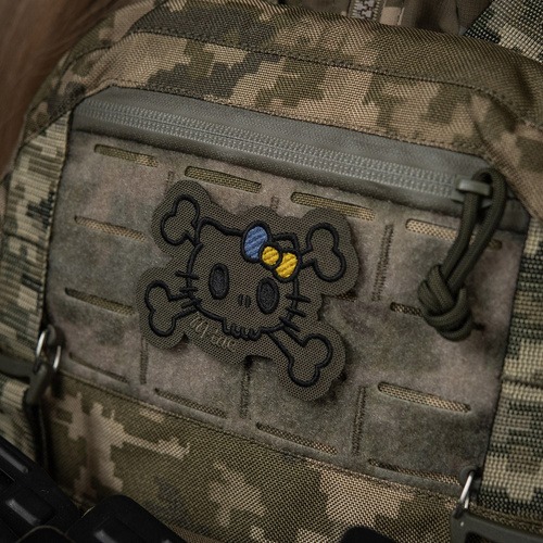 M-Tac - Нашивка Kitty Contour - Вишивка - Жовто-блакитний бант - Ranger Green - 51386223
