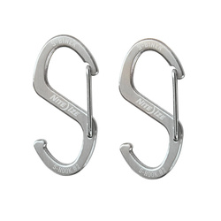 Nite Ize - гачок  S-Biner Hook 'N Hold S-Hook Small - 2 шт. - Сталь - Срібло - SBHS-11-2R3